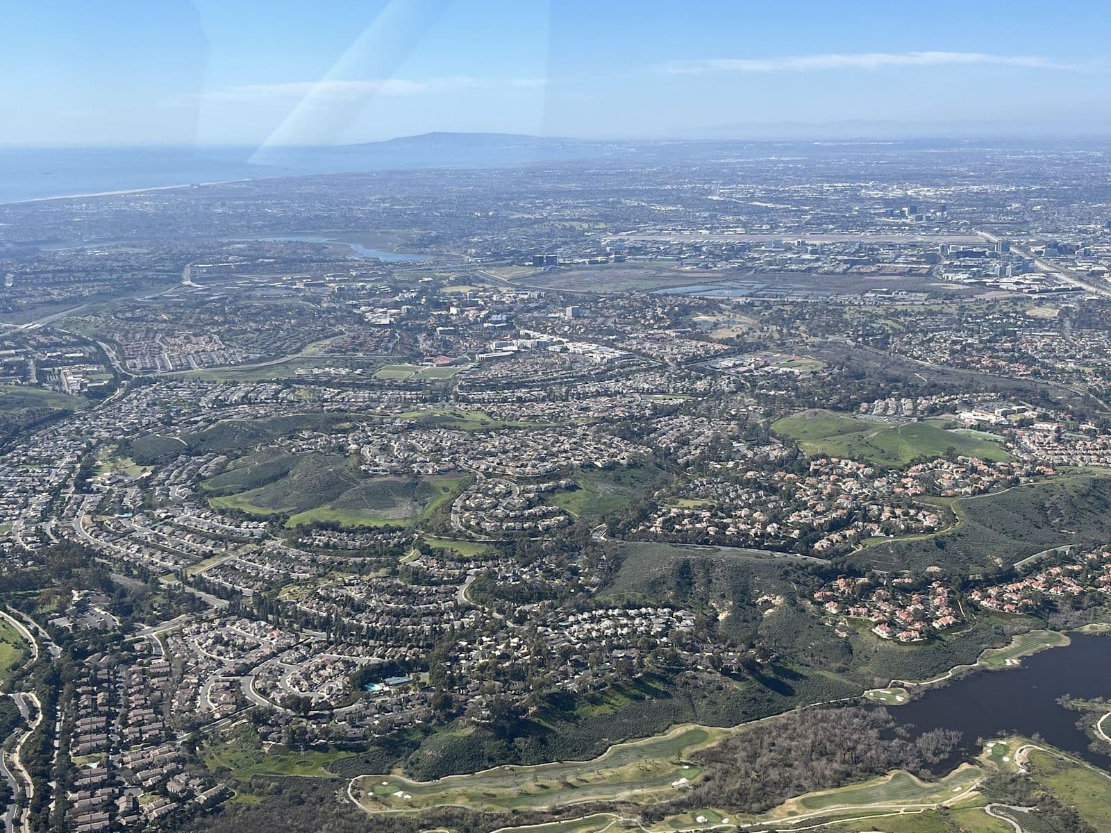 Aerial view of the Turtle Rock area of Irvine and surrounding planned neighborhoods
